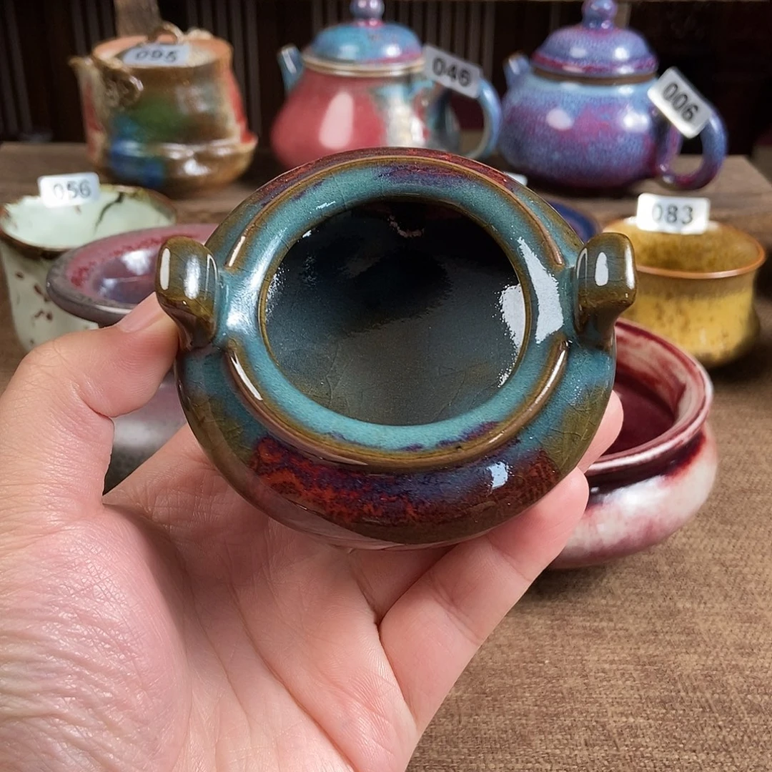 瓷片钧瓷茶壶艺术