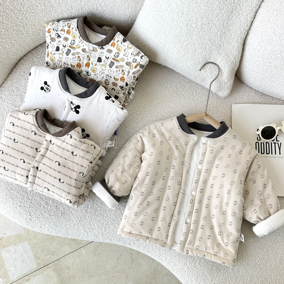 【100%棉花】儿童冬装宝宝棉服棉花秋冬加棉棉袄冬季棉袄校服内搭