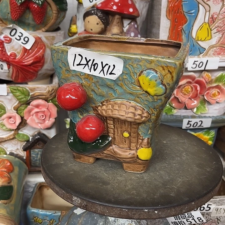 粗陶材质多肉花盆