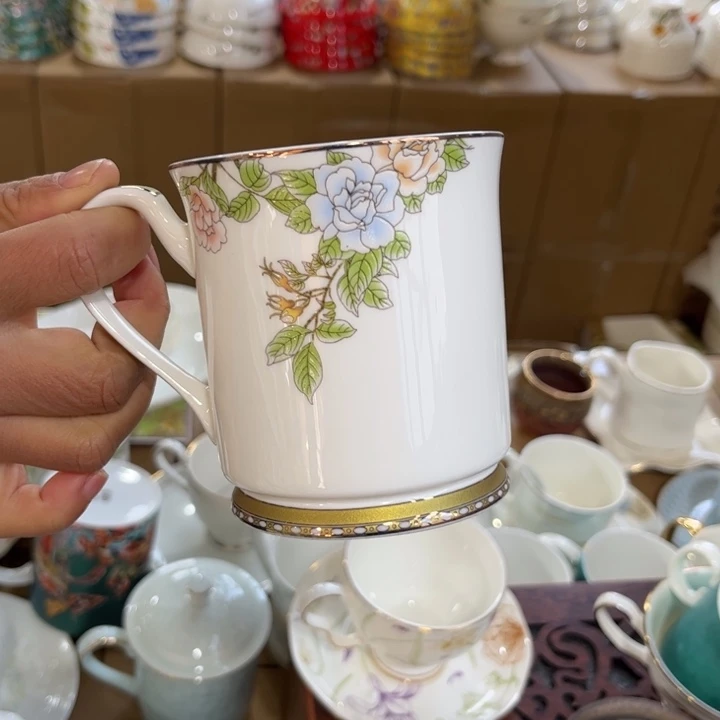 瓷片琴瑟杯子二个微瑕