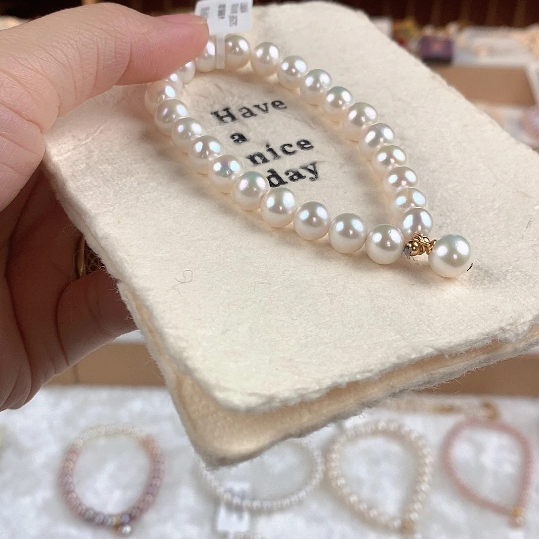 手绳淡水珍珠银S925镶嵌
