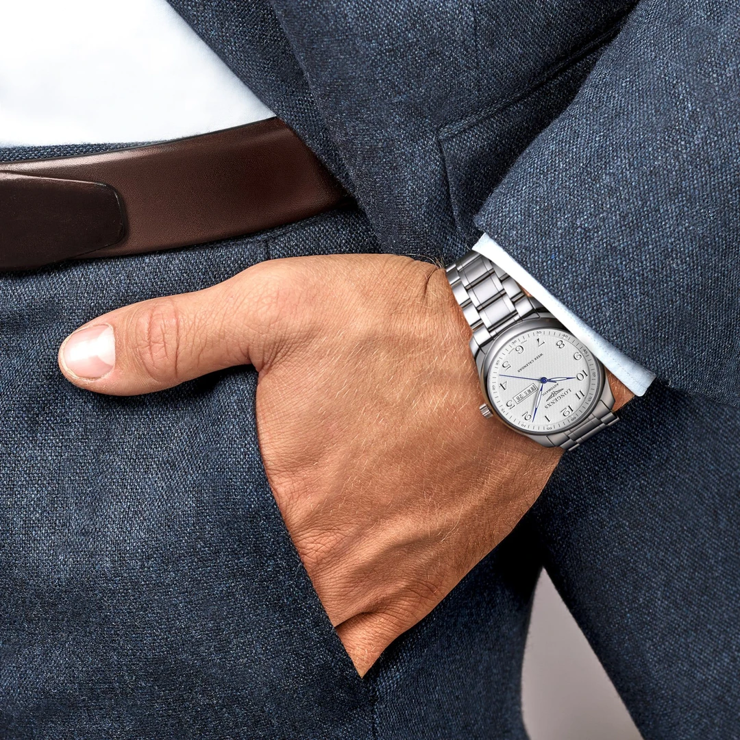 全自动男士机械腕表防水日历星期夜光高档蝴蝶扣钢带表带大表盘男