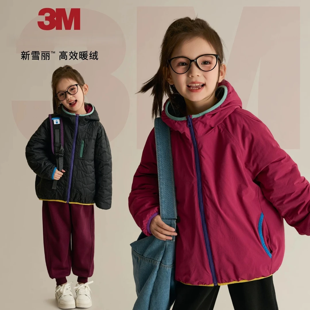 2025秋季新款新雪丽棉服休闲加厚拼色棉服正反两穿丝棉