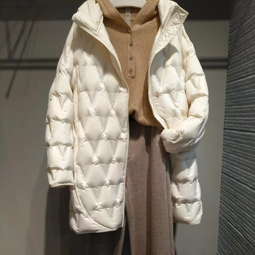 羽绒服-1FA280492设计感轻薄保暖中长款