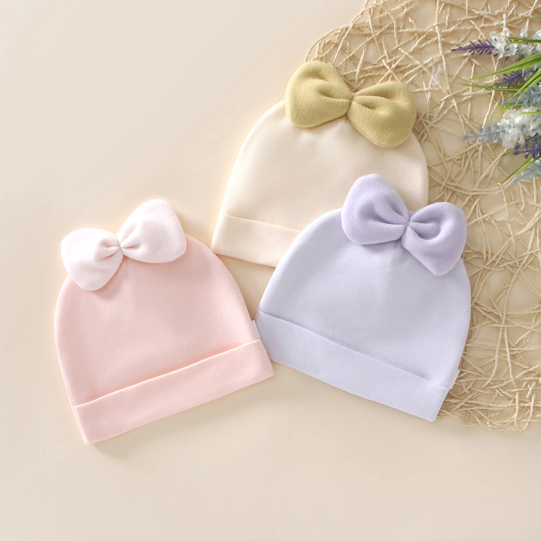 新生儿胎帽秋冬防风保暖7A抗菌双层纯棉宝宝帽囟门帽卤门帽ins风