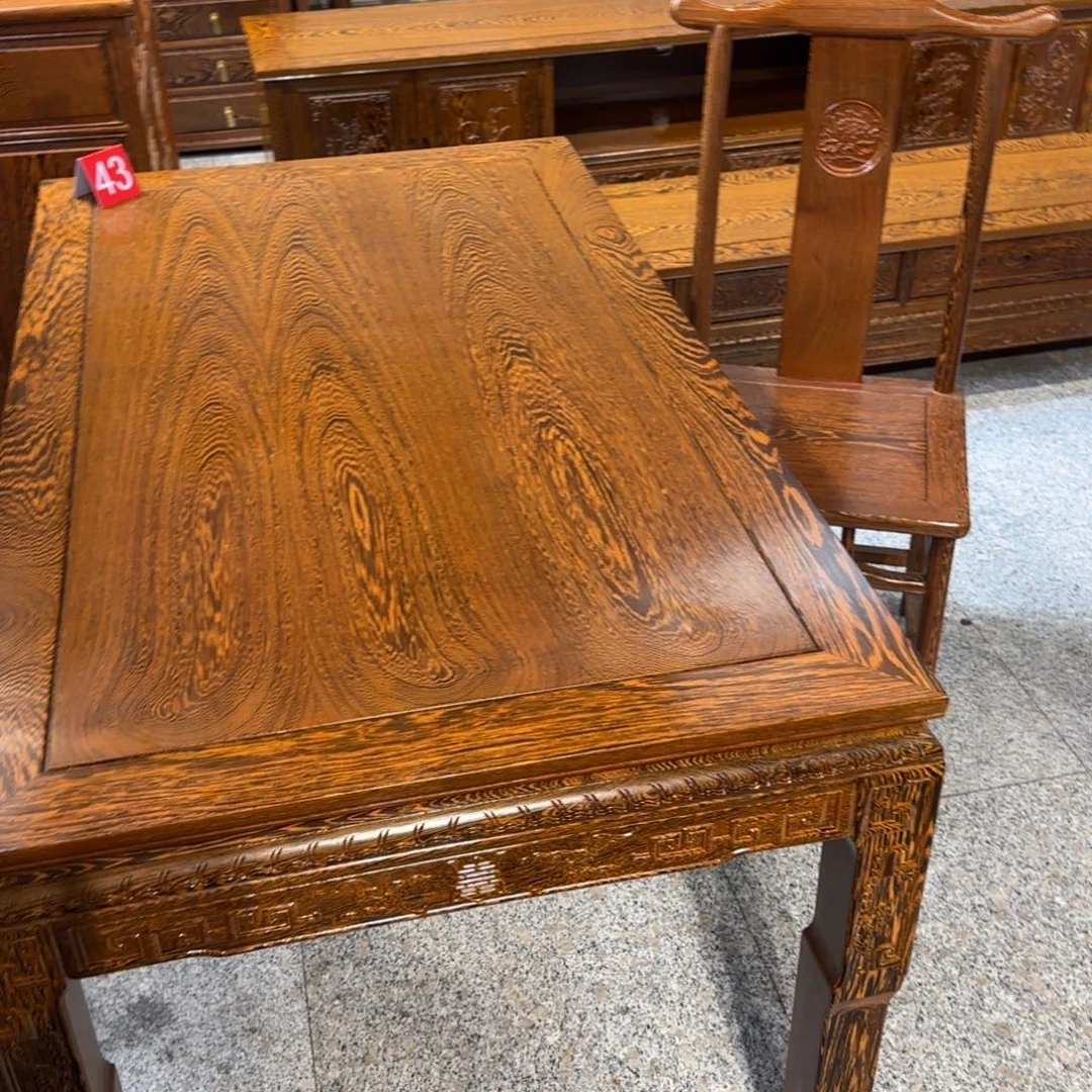 鸡翅木类成套家具138✖️80高78一桌四椅