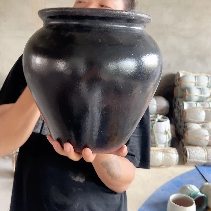 紫砂花盆高27口24
