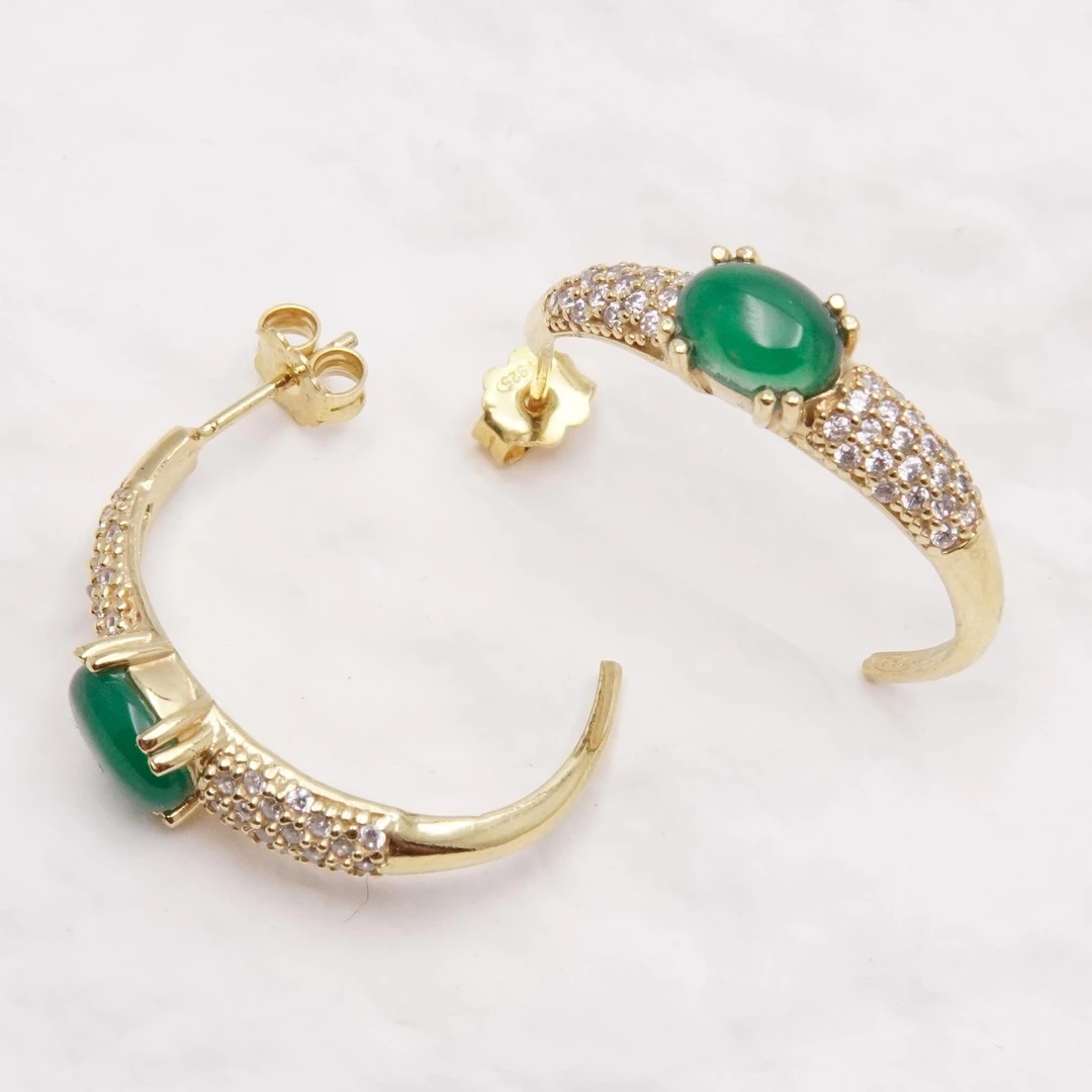 铜合金耳饰 铜合金耳饰 翡冷翠耳钉 欧洲纯手作欧式耳饰IG24