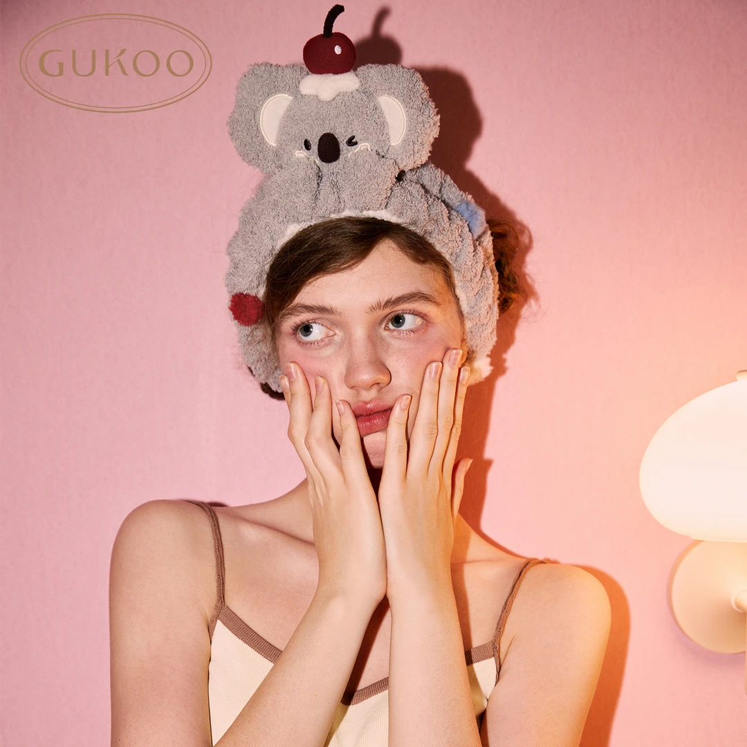 Gukoo/果壳考拉系列洗漱发带家用学生可爱毛绒