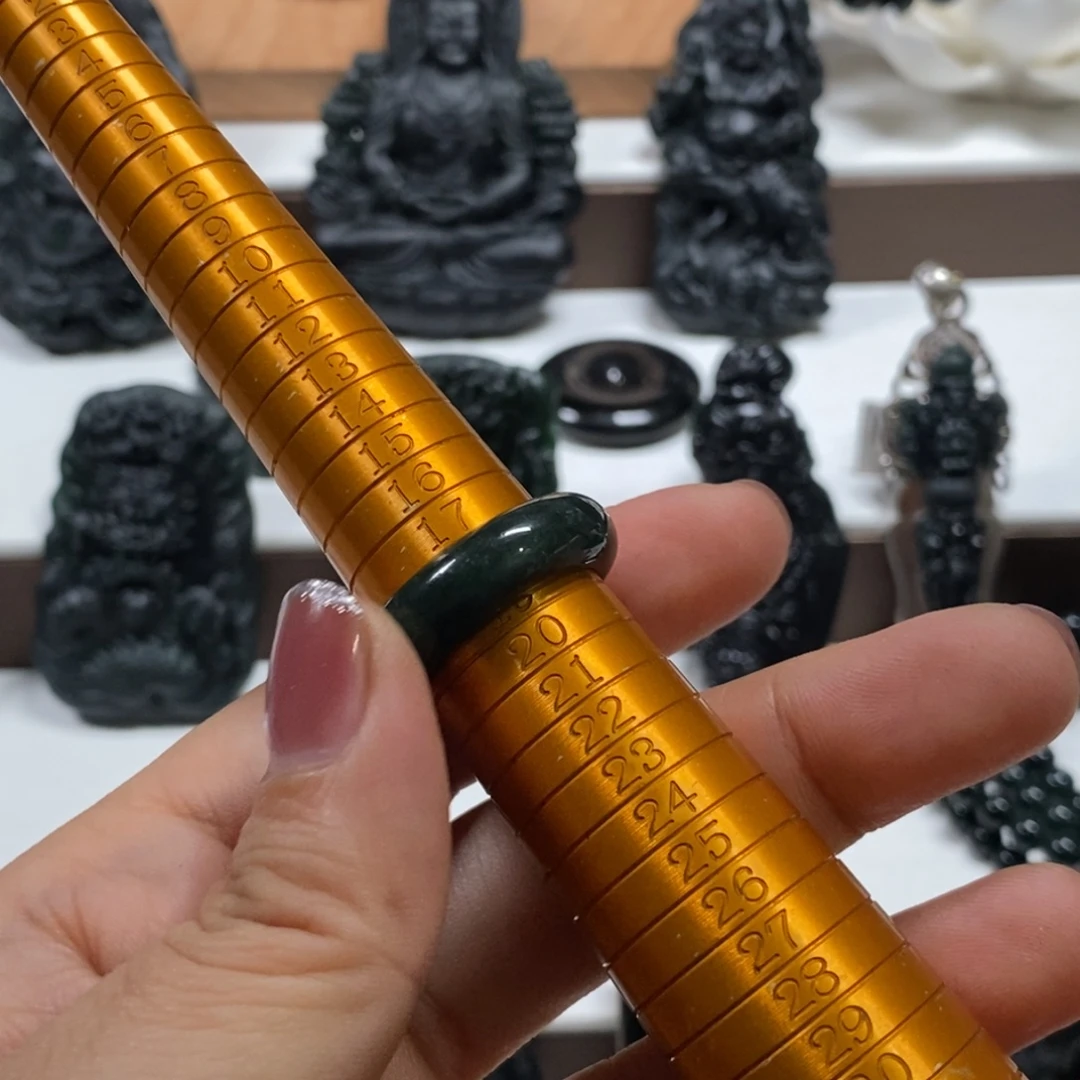 定制翡翠未镶嵌天然缅甸a货墨翠戒圈