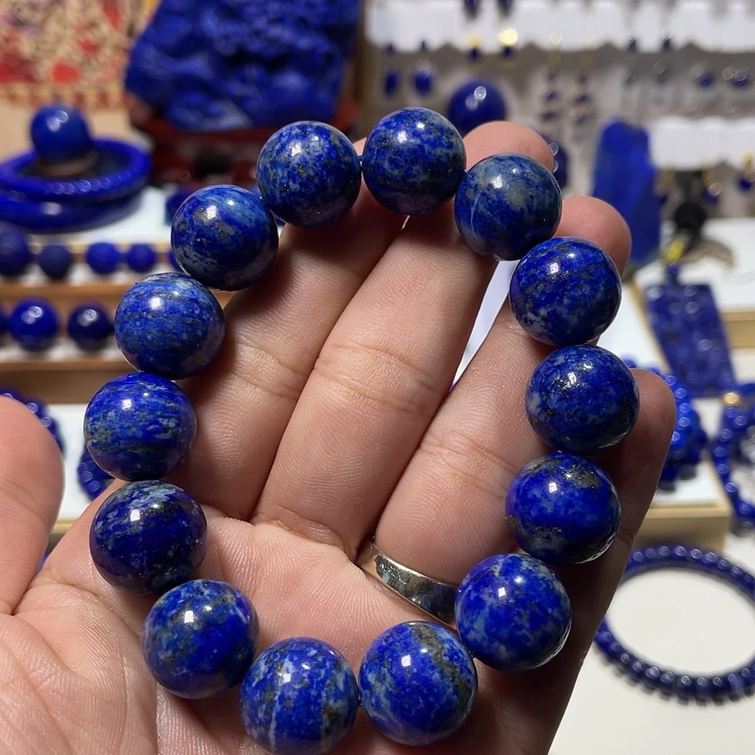 未镶嵌青金石微瑕！15mm手串