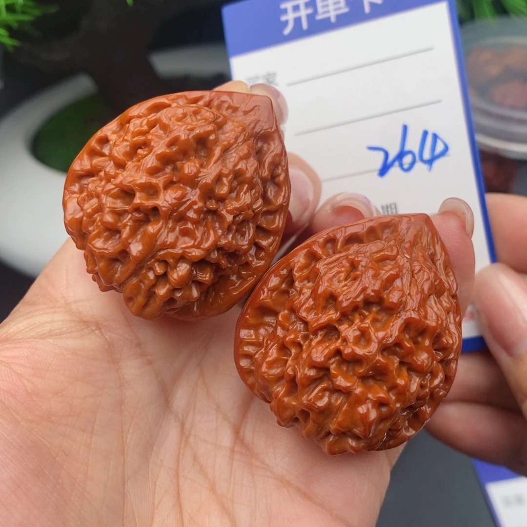文玩核桃把件38官帽46