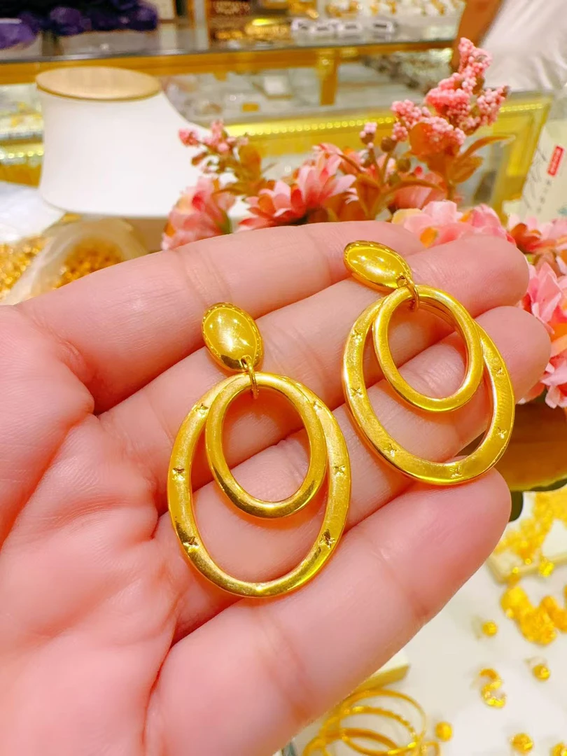 合金耳饰 0.15g  耳环 【6】سېھران مىس قاپىلىما ئالتۇنلىرى