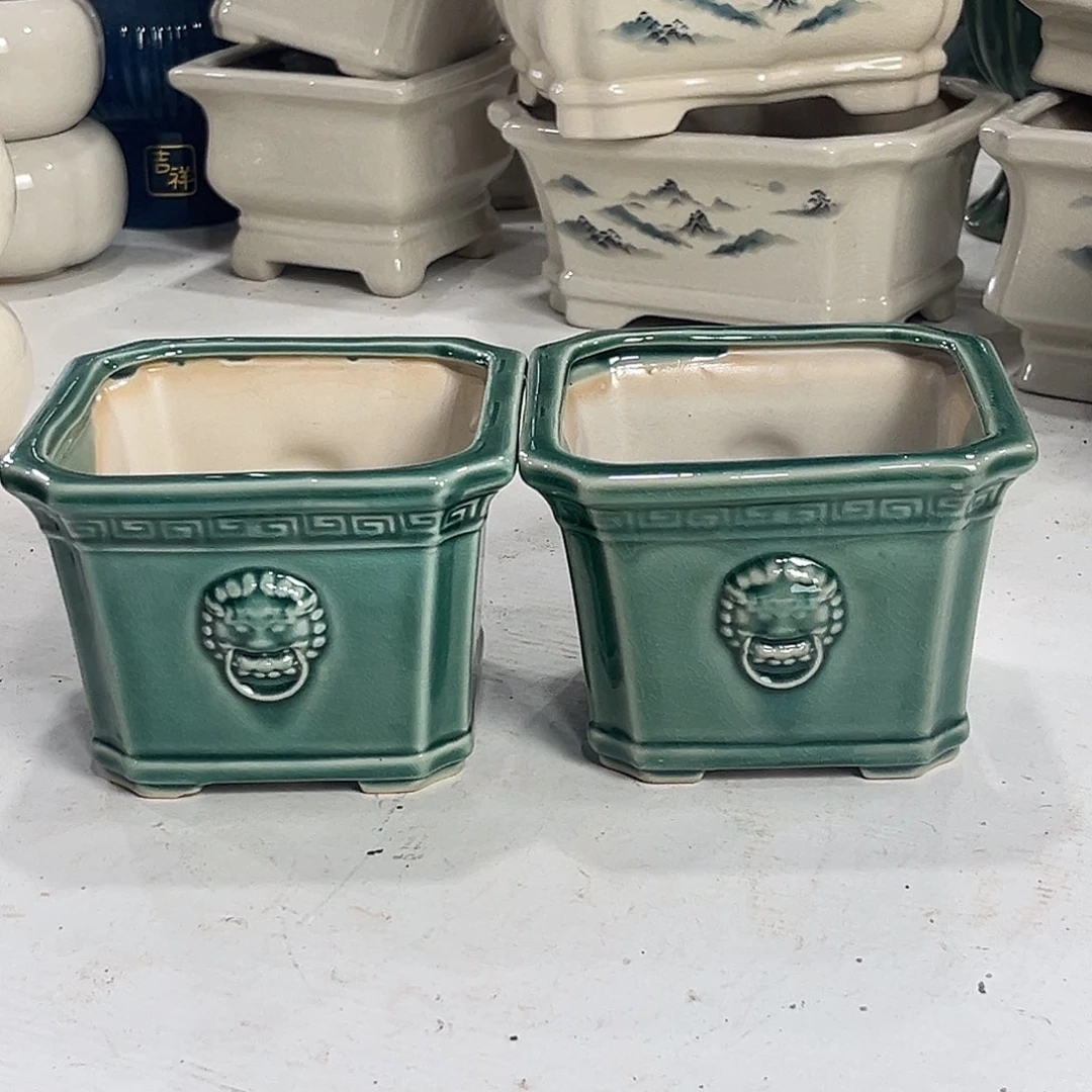 口径   12*9.5厘米陶瓷绿植多肉微瑕花盆