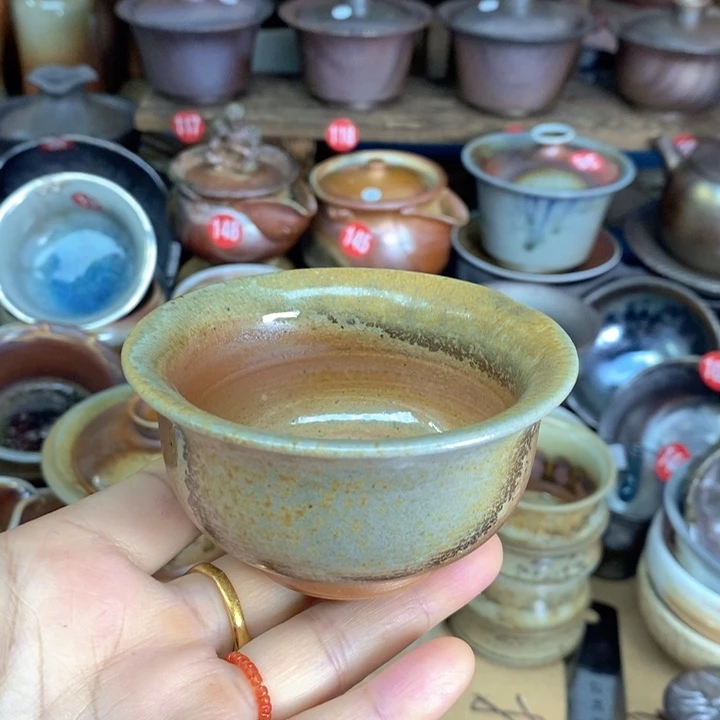 杯子精品柴烧手工茶器微瑕不退换