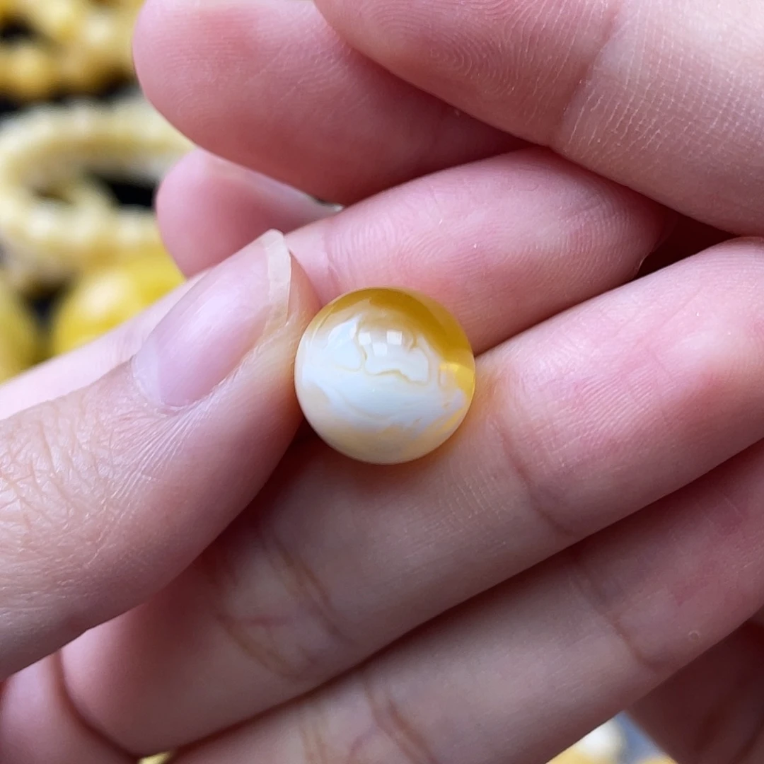 蜜蜡未镶嵌珠宝奇石瑕圆珠11.6mm