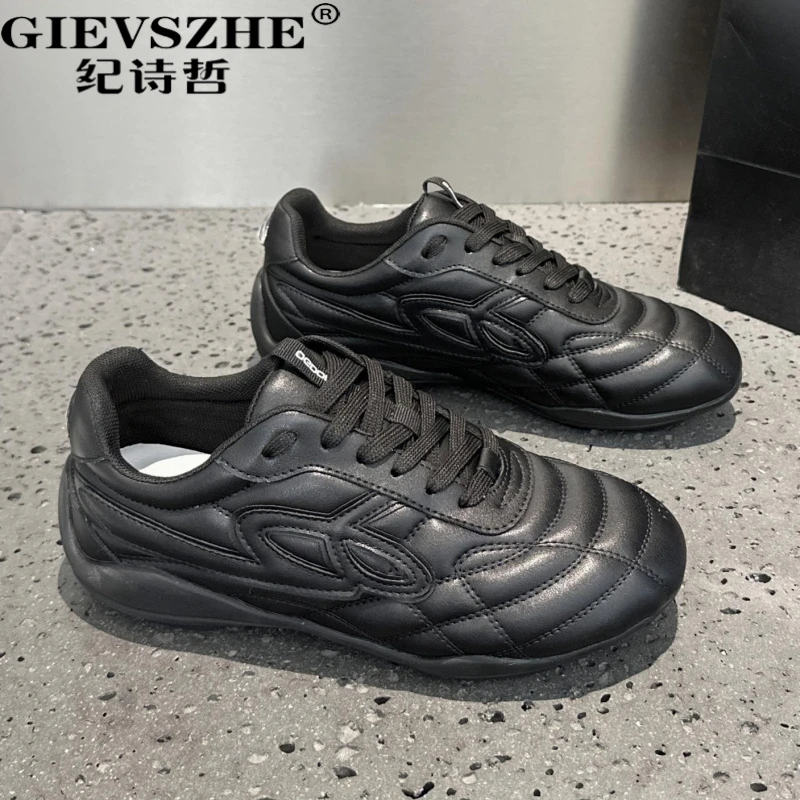 纪诗哲德训练鞋女2025秋季新款真皮休闲厚底户外女秋季真皮厚底