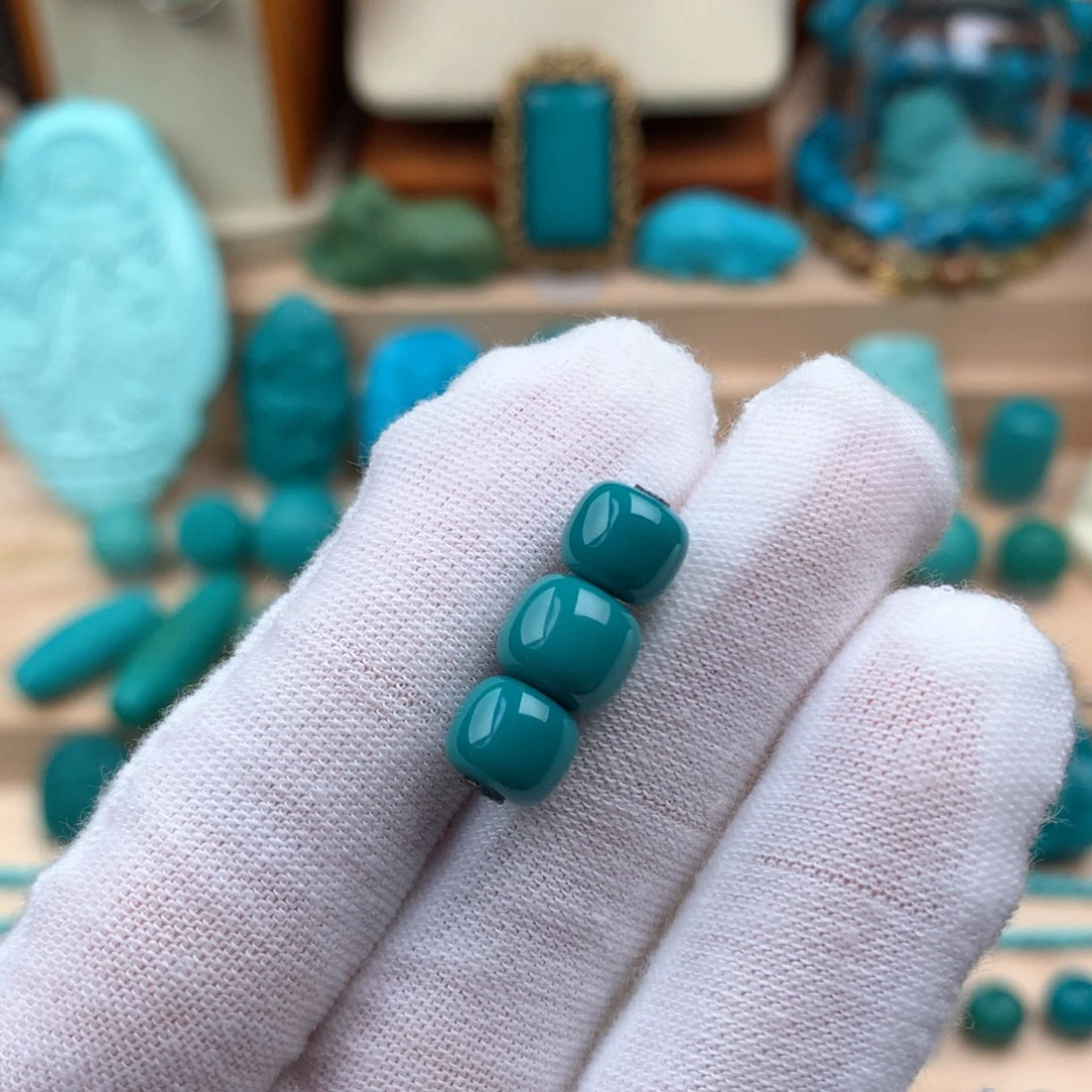 绿松石未镶嵌老型三连卡8