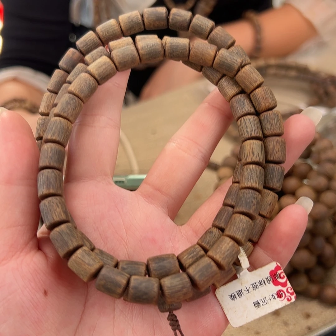 沉香手串R003奇楠沉香白奇沉水08桶45g多圈多样性发一