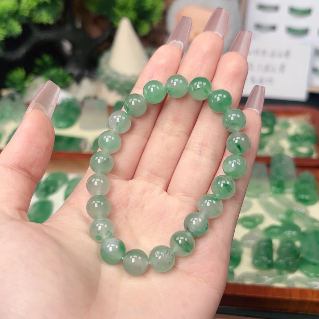 石英质玉（非洲翠）手串未镶嵌
