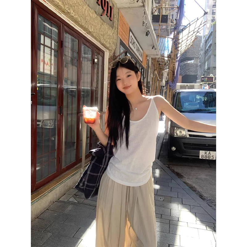 【随性时光】背心吊带 春夏百搭通勤无袖纯白无袖内搭背心241V0787