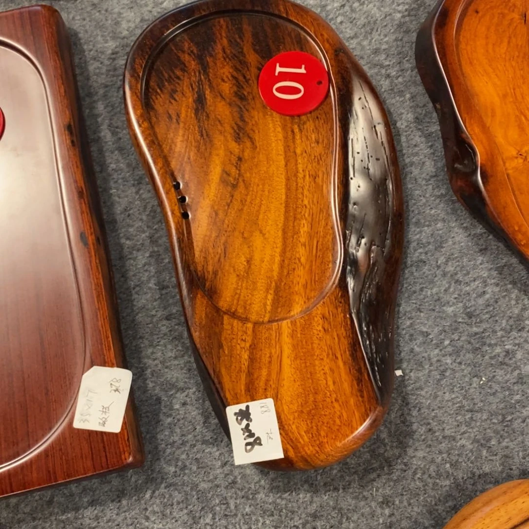 老挝花梨木随形茶盘