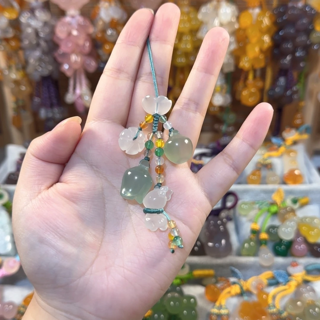 玛瑙/玉髓手机挂件未镶嵌