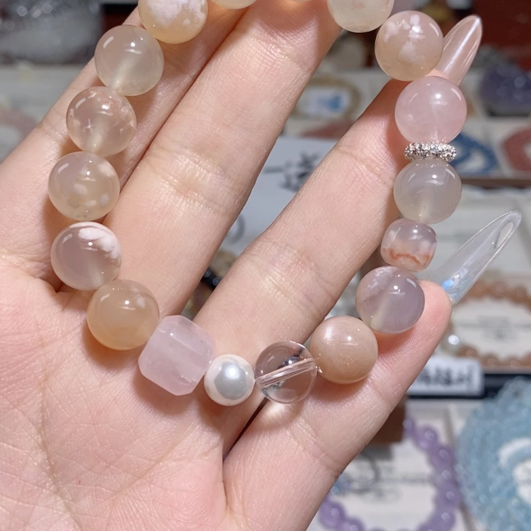 手串水晶未镶嵌樱花玛瑙