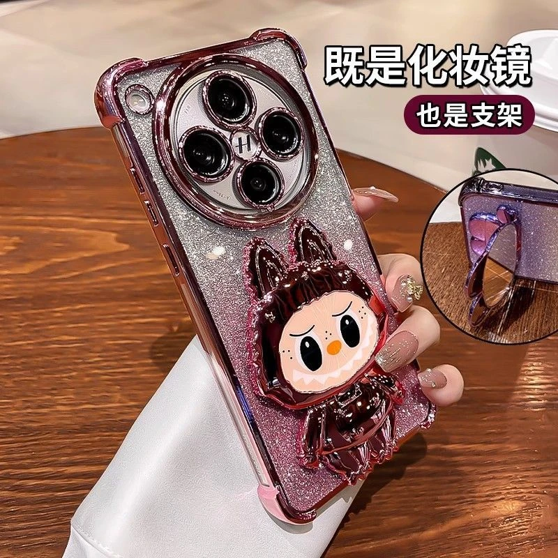 网红拉布布适用OPPOFindX8手机壳女支架findx8s镜子X8s+硅胶X8Pro