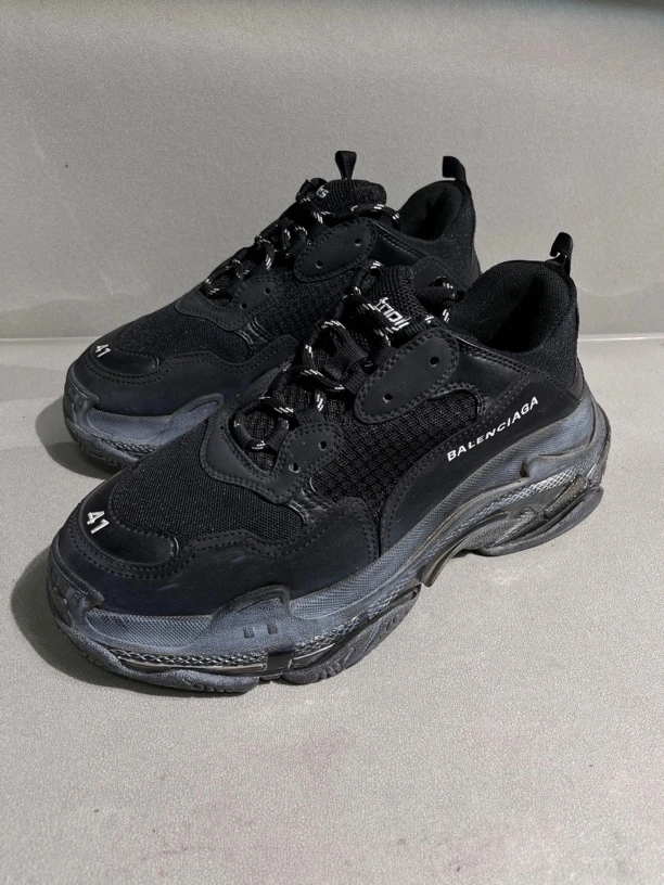 95新 Balenciaga/巴黎世家 41码 triples老爹鞋休闲鞋男鞋