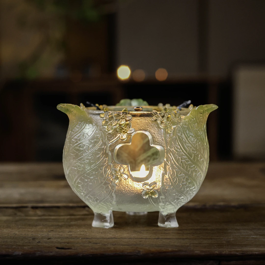 【慕白茶集】十二花神琥绿渐变桂花温茶炉（心缘0078）