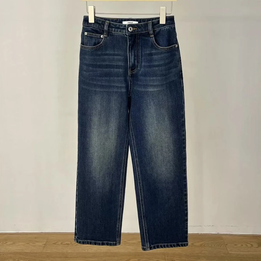 【大G精选】“新晋神裤” 经典四面弹水洗磨白直筒牛仔裤