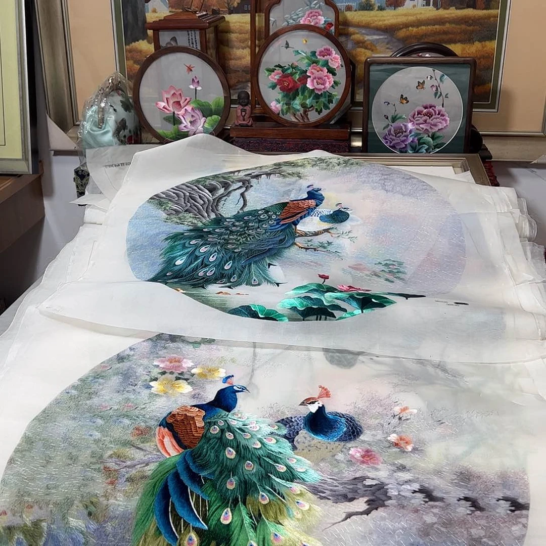 刺绣纯手工刺绣画