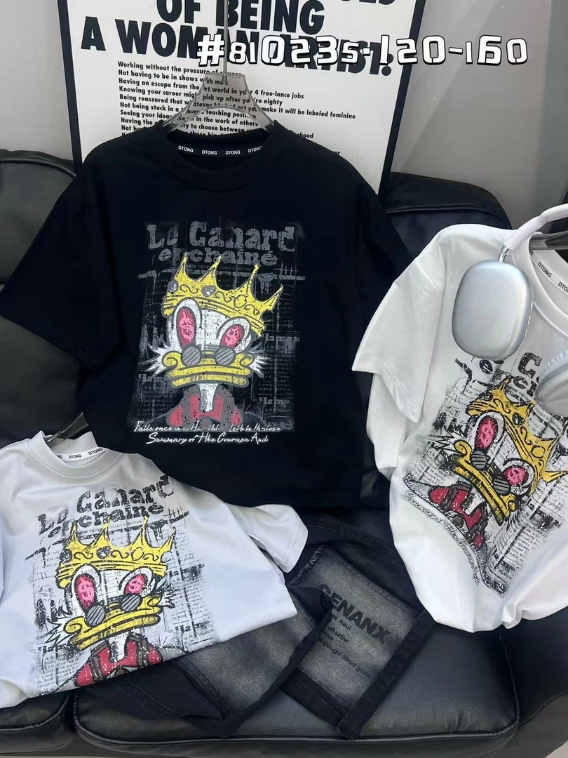 圆领短袖男夏季吸汗吸湿排汗T恤宽松上衣印花810235