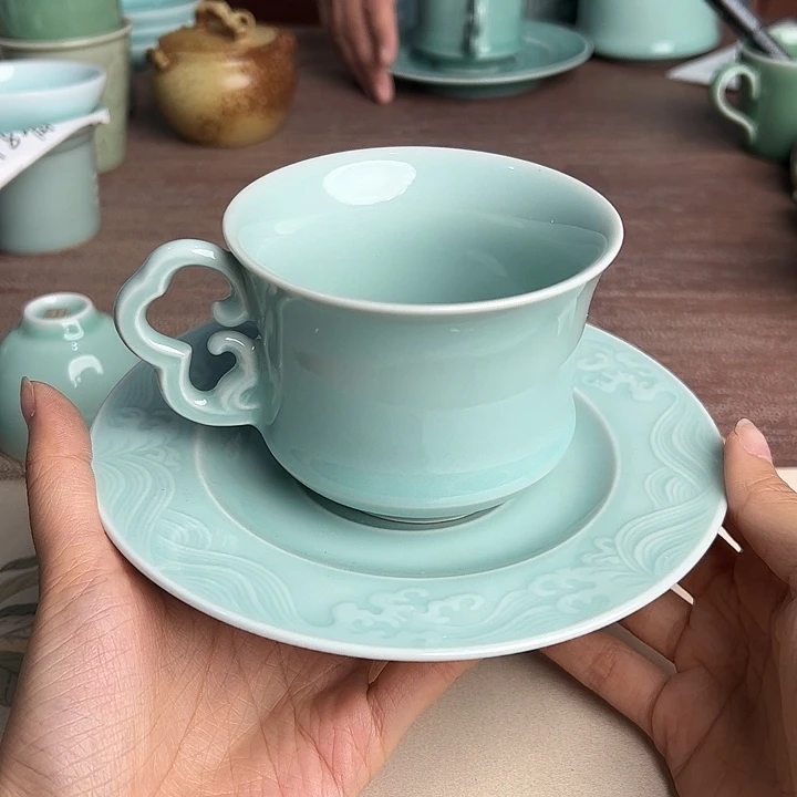 龙泉云间青瓷小米茶器