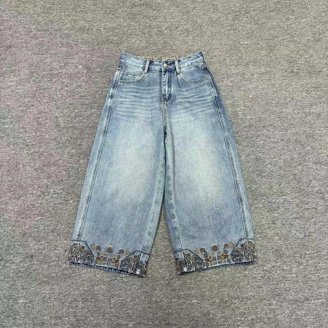 2025时尚新款潮流小众设计师款女装牛仔休闲裤5551322