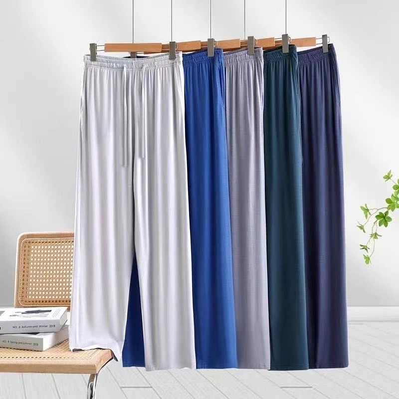 男士睡裤春夏季纯色直筒家居裤【21307#】