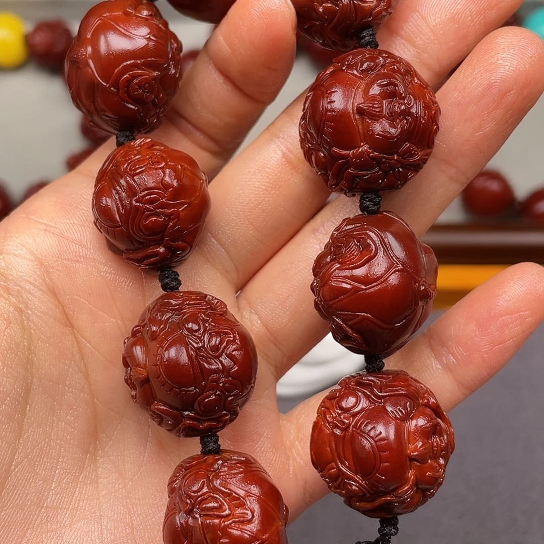 家***铄橄榄核手串/手链荷叶横财