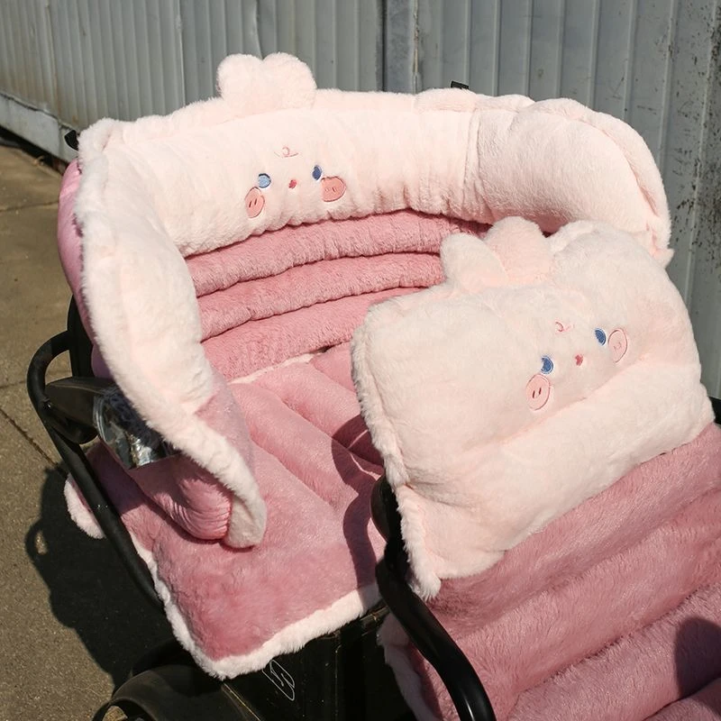 三轮车保暖坐垫靠垫软屁垫三轮车靠背垫一体冬季改造全包围通用型