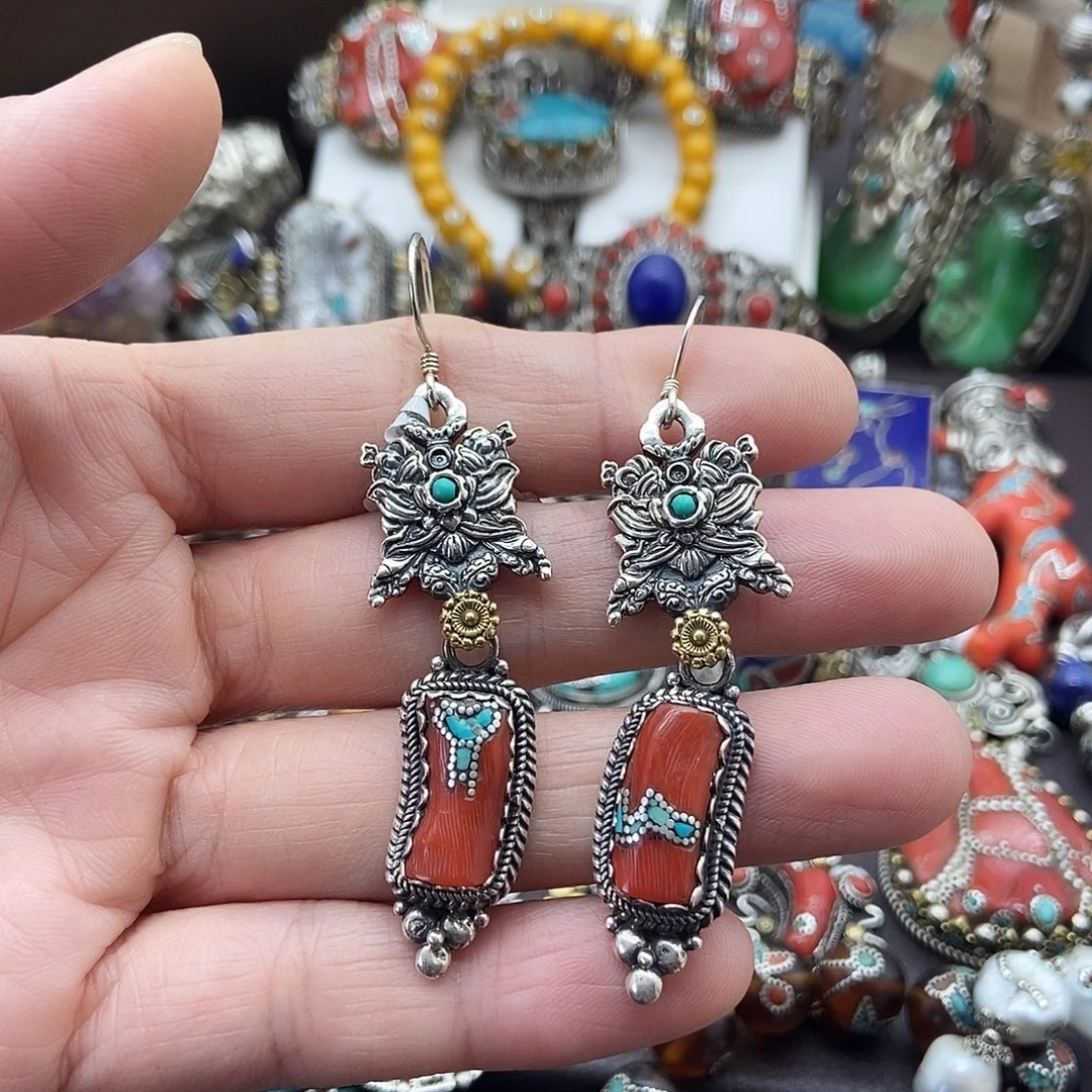 925银羽毛坤尼泊尔手工制作