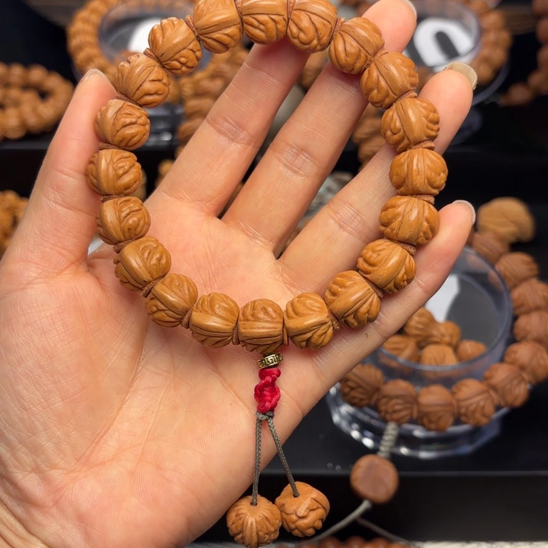 桃核吊坠来***.野生红莲1.4尺寸