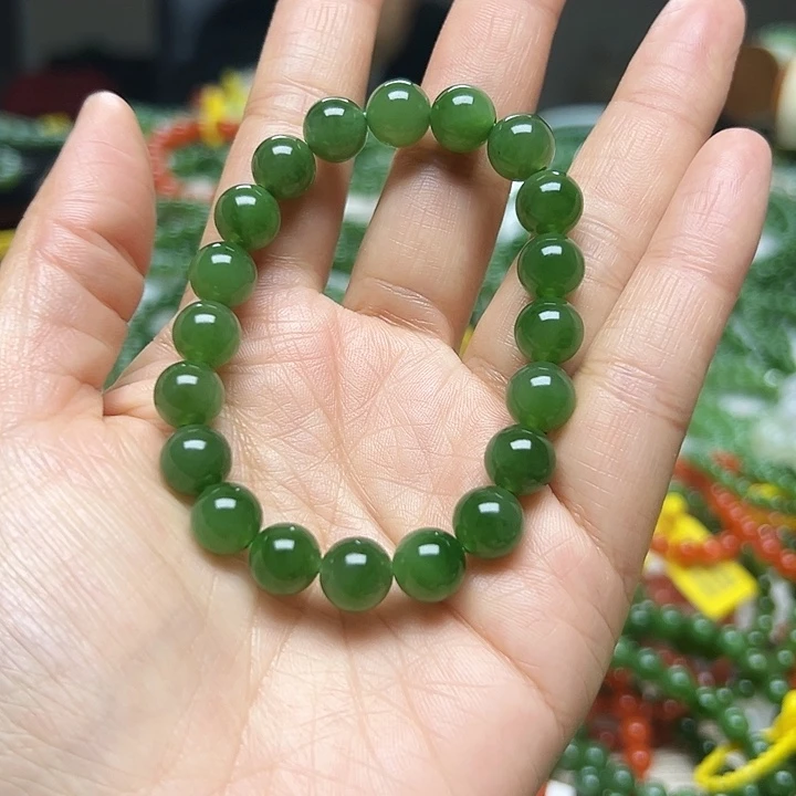 和田玉（碧玉）未镶嵌手链