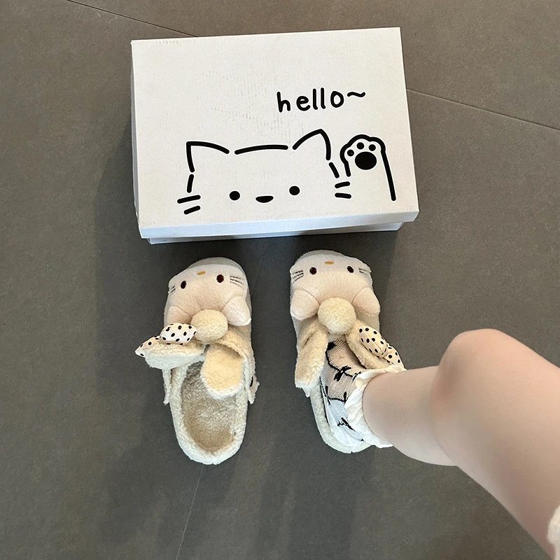 卡通可爱凯蒂猫包头拖女2025年秋季新款爆款时尚百搭学生厚底家居