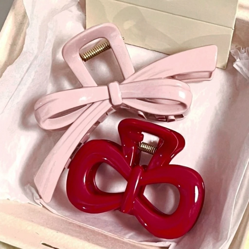 爆款法式简约气质蝴蝶结抓夹高级质感后脑勺女盘发鲨鱼夹头饰发饰