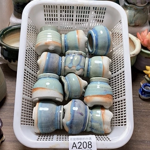 紫砂花盆208微瑕品口径3厘米左右