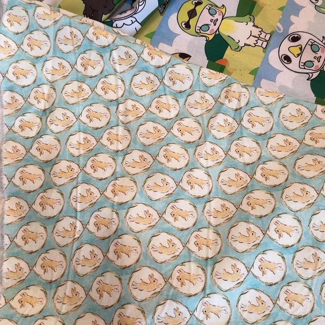 水**青纯棉平布0.5米长X1.1米宽块