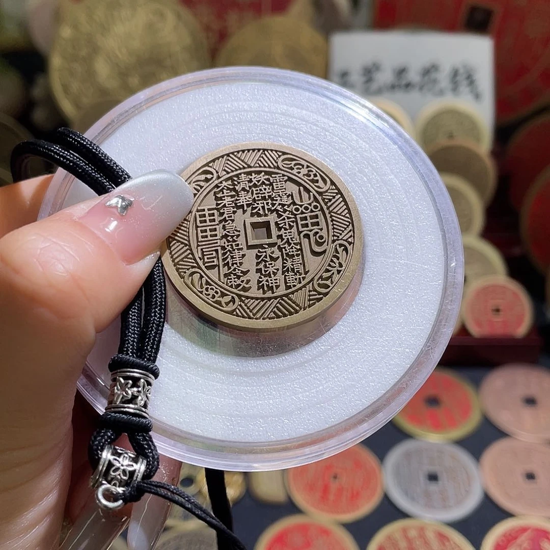 铜铜现代仿制工艺品雕母花钱