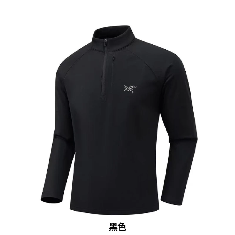 （奥莱）鸟家卫衣半拉链抓绒保暖厚衣服长袖秋冬装男款卫衣上衣黑色