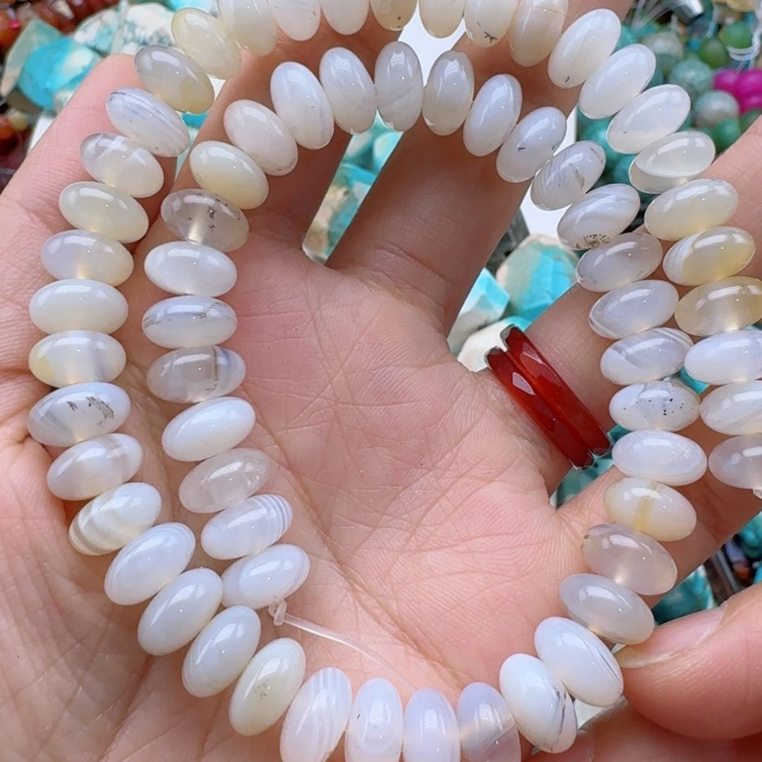 玛瑙/玉髓合金珠宝半成品10玛瑙算盘一条