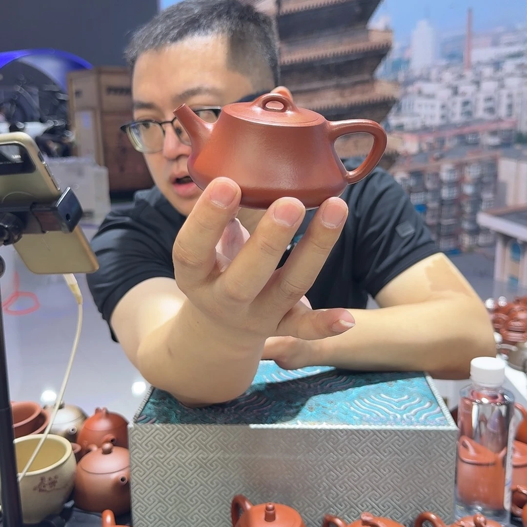 薛***雄茶杯紫砂朱泥 全手 柱瓢